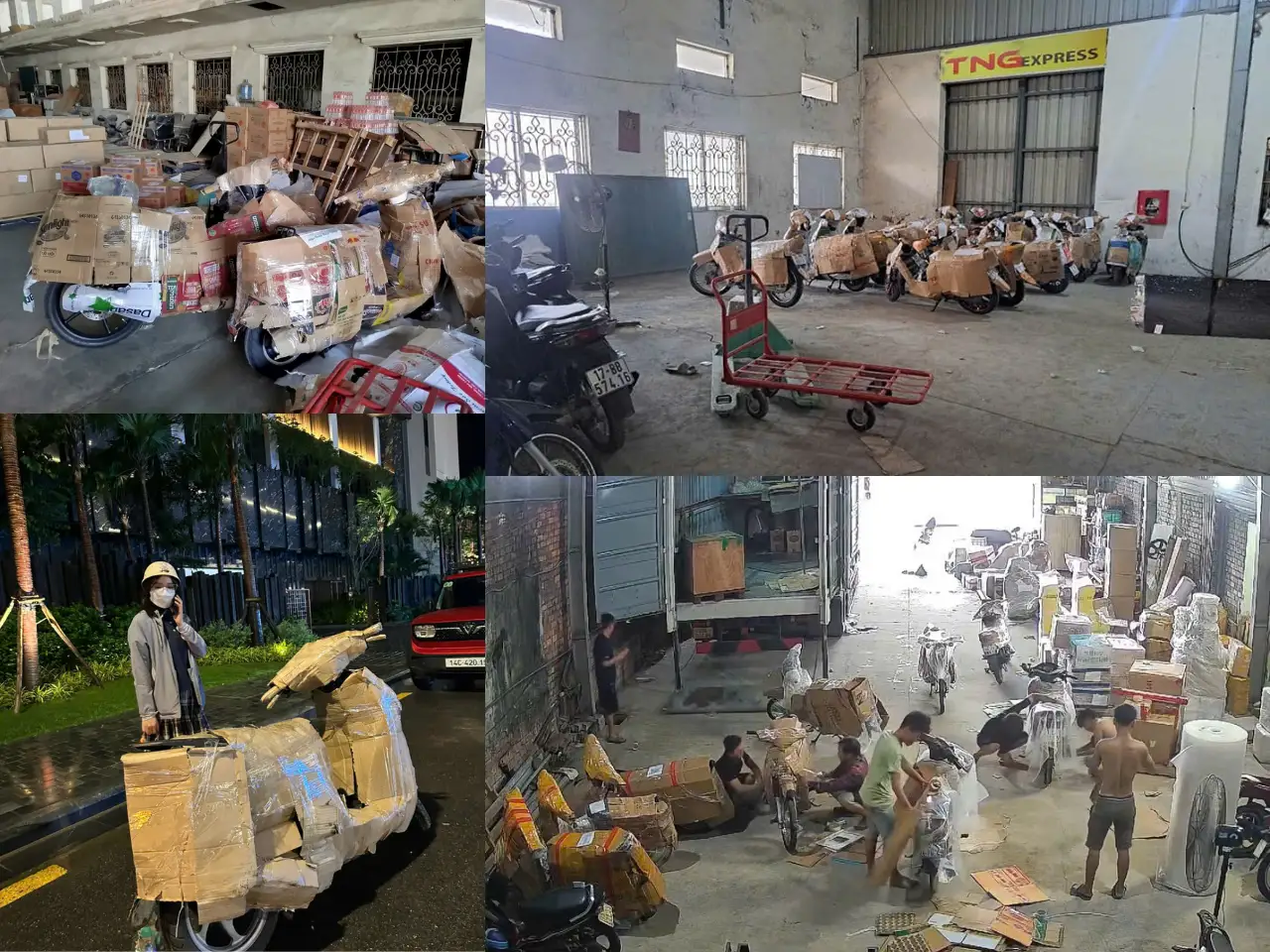 Gửi xe máy Bắc Nam TNG Express