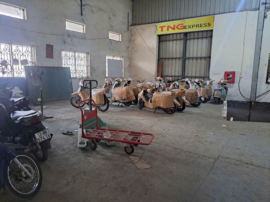 Gui xe may TNG Express van tai Bac Nam TNG